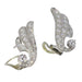 Boucles d'oreilles Boucles d'oreilles à clips en diamant en forme d'aile vintage des années 1950 58 Facettes 24299-0258