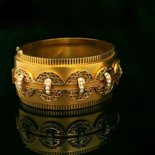 Bracelet Bracelet jonc en or jaune de la fin du XIXe siècle 58 Facettes