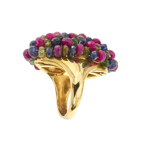 Bague Bague avec rubis, saphirs et émeraudes 58 Facettes 34063