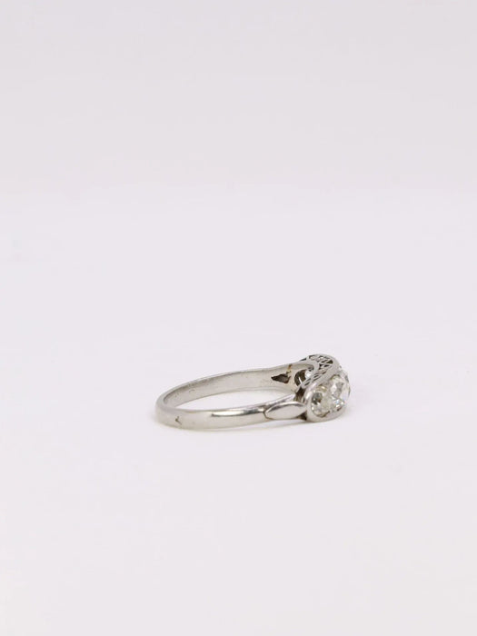 anillo de liga diamantes talla antigua