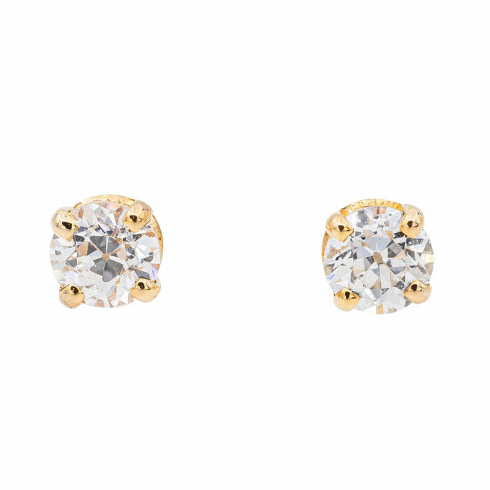 Boucles d'oreilles Boucles d'oreilles Puces Or jaune Diamant 58 Facettes 2700158CN