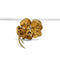 Broche Broche fleur de camélia épanouie en or jaune et saphirs, diamants 58 Facettes REF2569-337
