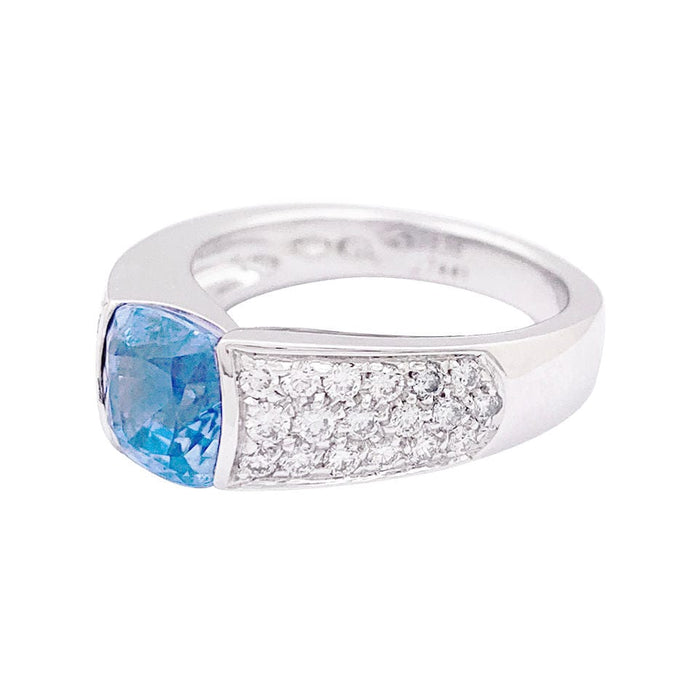 Bague 54 Bague Boucheron saphir, diamants, or blanc. 58 Facettes 33988