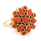 Bague Bague en or jaune corail 14 carats avec grappe de fleurs 58 Facettes A033A196016C42458FA8D433E0C85F83