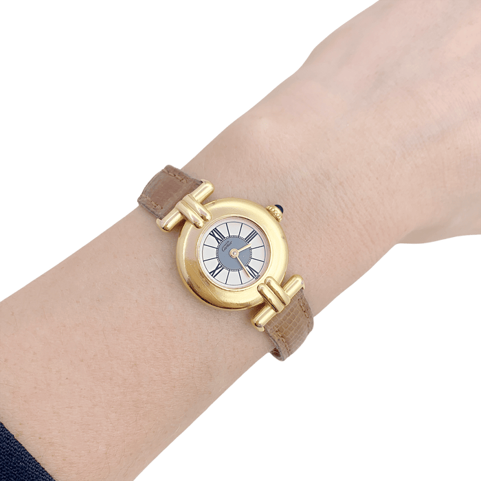 Montre Montre Cartier "Colisée Must" vermeil, cuir. 58 Facettes 34240