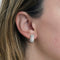 Boucles d'oreilles CRÉOLES OR BLANC ET DIAMANTS 58 Facettes BO/240040