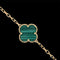 Bracelet Van Cleef & Arpels - Bracelet Alhambra Malachite Or Jaune 58 Facettes