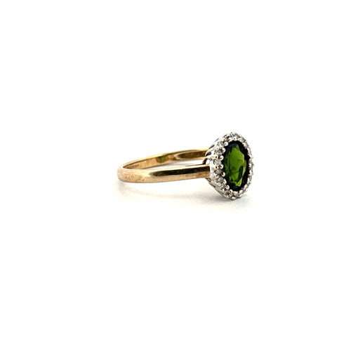 Bague 57 Bague Or Jaune 18k Tourmaline & Diamants 58 Facettes 50-GS26328-04