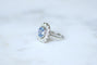 Bague 53 Bague Pompadour Art Déco Saphir de Ceylan 2,80 Cts et Diamants 58 Facettes