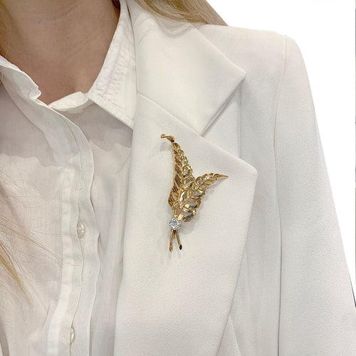 Broche Broche, or rose, platine, diamant. 58 Facettes 32227