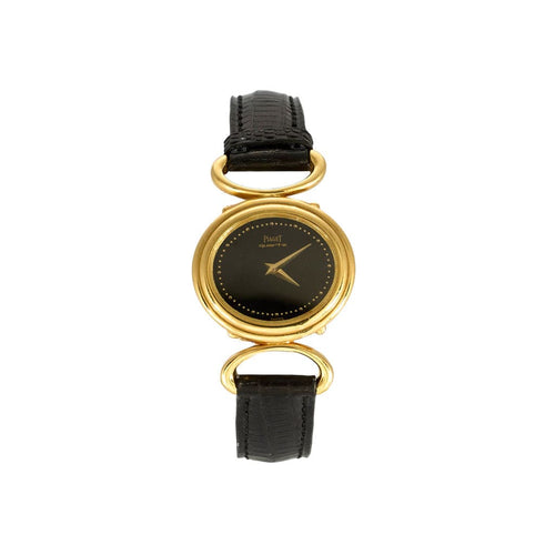 Montre PIAGET - Montre de dame en or jaune et onyx 58 Facettes
