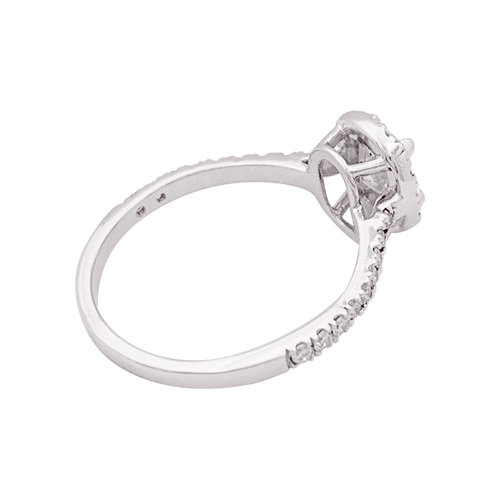 54 Bague solitaire or blanc, diamant 0,73 carat. 58 Facettes 34198