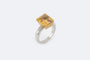Bague Oro Giallo / 15 Bague en or blanc avec quartz citrine 58 Facettes anl931