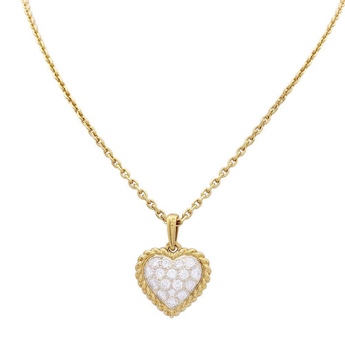 Pendentif Pendentif vintage Van Cleef & Arpels, "Coeur", or jaune, diamants. 58 Facettes 33777