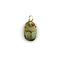 Pendentif Pendentif scarabée en faïence turquoise de style néo-égyptien avec monture en or 14 carats 58 Facettes A2003O