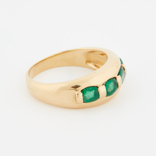 Bague 60 BAGUE OR JAUNE ÉMERAUDES 58 Facettes Ref 9061/18