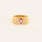 Bague 55.5 Bague or jaune saphir rose diamants 58 Facettes LP1054/12