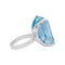 Bague 53 Bague or blanc, aigue-marine. 58 Facettes 33746