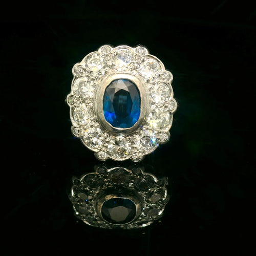 Bague Sapphire ring circa 1940 58 Facettes