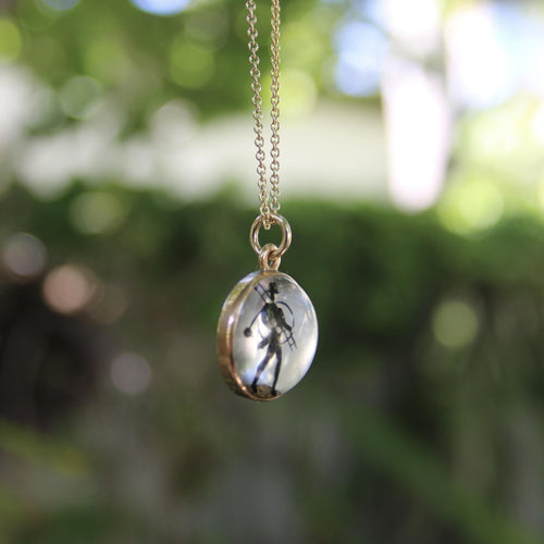 Pendentif Pendentif en cristal d'Essex de style édouardien en or jaune 58 Facettes A2002Q