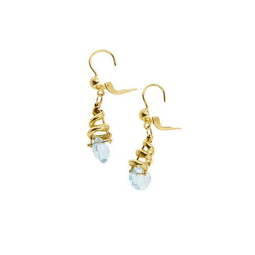 Boucles d'oreilles Boucles d'oreilles pendantes en or jaune avec topazes 58 Facettes 36558