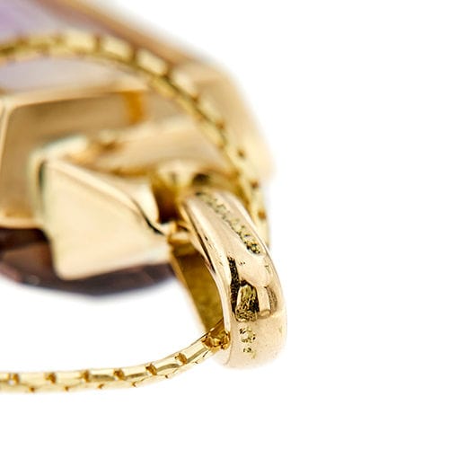 Collier Collier en or jaune avec quartz amétrine 58 Facettes 22563