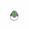 Bague 47 Bague ovale jade, platine, diamants 58 Facettes REF2208-7
