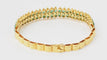 Bracelet Bracelet souple ancien en or jaune et émeraudes 58 Facettes 32752