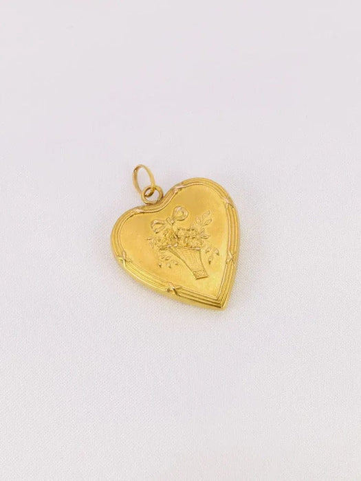 Pendentif Pendentif coeur Art Nouveau or jaune 58 Facettes 1076.1