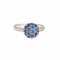 Bague Bague empilable en or blanc 18 carats avec saphir et diamants, taille 7, bijoux fins Estate Fine Jewelry 58 Facettes G14016