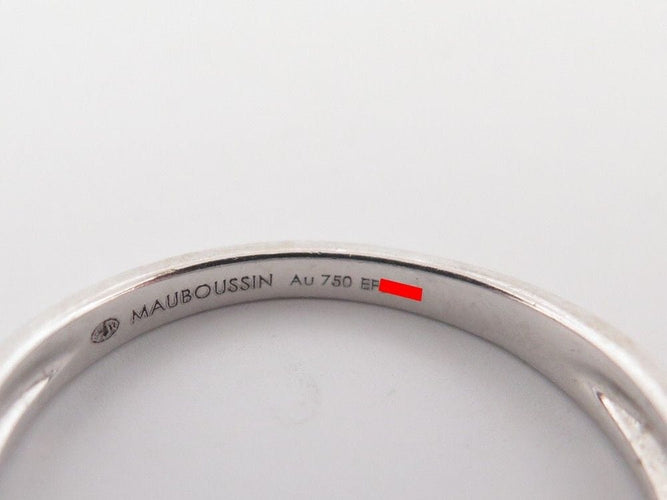 Bague 53 bague MAUBOUSSIN solitaire chance of love n1 or blanc diamant 58 Facettes 259023