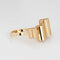 Bague 53 Bague en or jaune style tonneau abstrait vintage des années 70 58 Facettes G13155