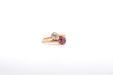 Bague 51.5 Bague toi et moi or jaune diamant et rubis 58 Facettes 26231