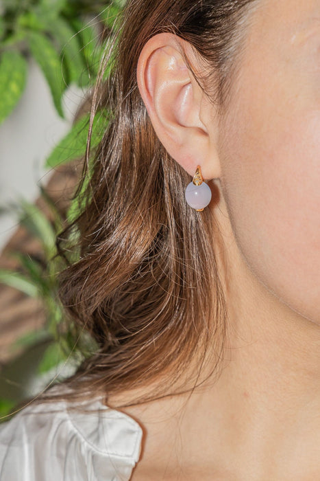 Boucles d'oreilles Pomellato Boucles d'oreilles Luna Or jaune Calcédoine 58 Facettes 3230372CN