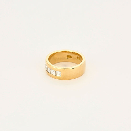 Bague 48 Bague or jaune, diamants Princesse 58 Facettes