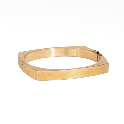 Bracelet Bracelet jonc carré en or jaune des années 60 58 Facettes G13967