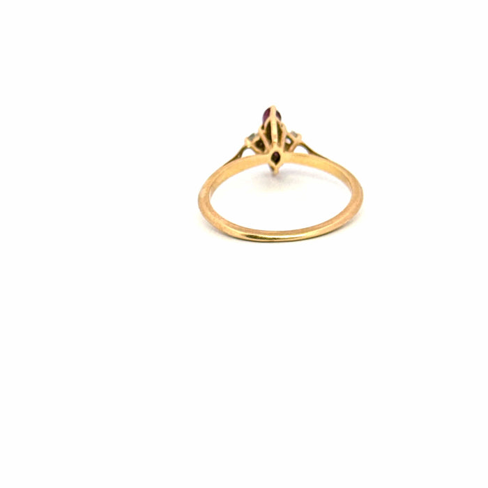 Bague 51 Bague or jaune diamants rubis 58 Facettes 104-GS36586