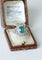 Bague Dôme Style Art Déco Emeraude 2,58 Cts et Diamants 58 Facettes