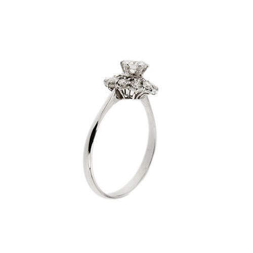 Bague 61 Bague fleur avec diamants 58 Facettes 32265