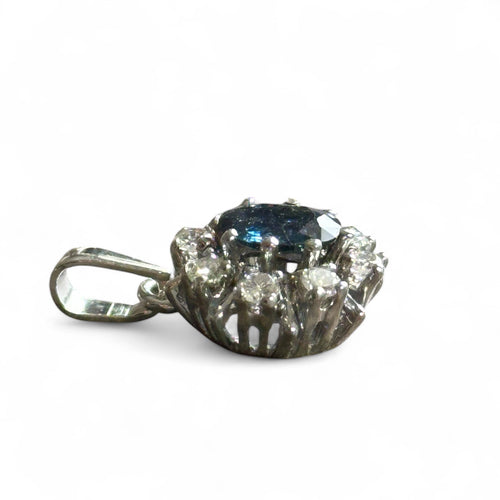 Pendentif Pendentif marguerite saphir diamants 58 Facettes 231