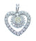 Pendentif Pendentif coeur en or blanc 18 carats et diamants 58 Facettes AB438