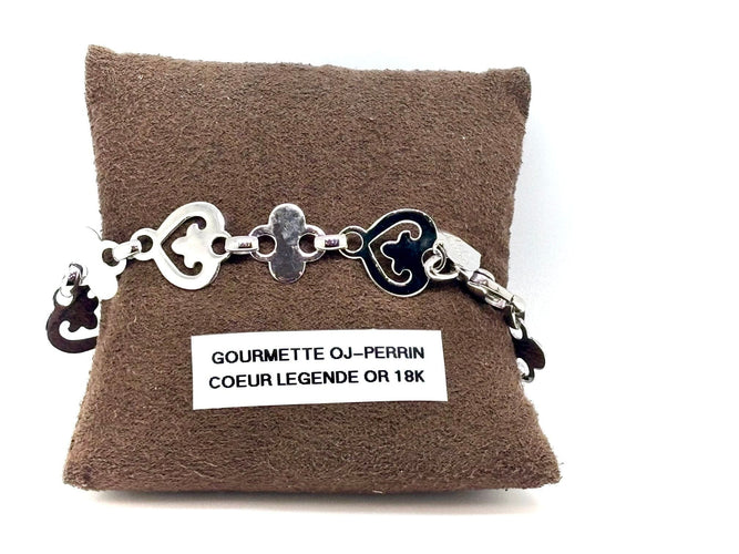 Bracelet OJ PERRIN - Bracelet coeur légende or blanc 58 Facettes M9280