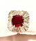 Bague 54 Bague en or blanc 18 carats, magnifique rubis 2,24 carats non chauffé et diamants 58 Facettes AB417
