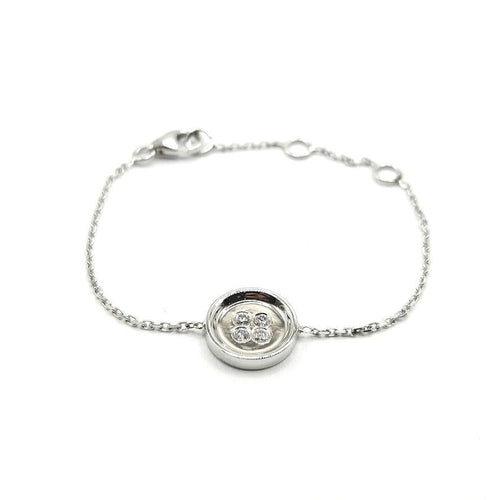 Bracelet Bracelet or blanc diamants signé Ely Bela 58 Facettes