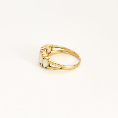 Bague 51 Bague jarretière en or jaune et opales 58 Facettes CLA04293