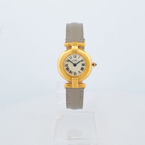 Montre Cartier - Montre Must Colisée cadran ivoire chiffres romains en vermeil 58 Facettes