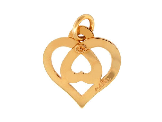 Collier collier O.J. PERRIN pendentif coeur legendes duo duo10-02b or 18k 58 Facettes 266786