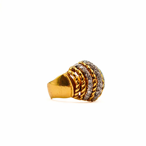 Bague 57 Bague vintage en or et diamants 58 Facettes 21003004