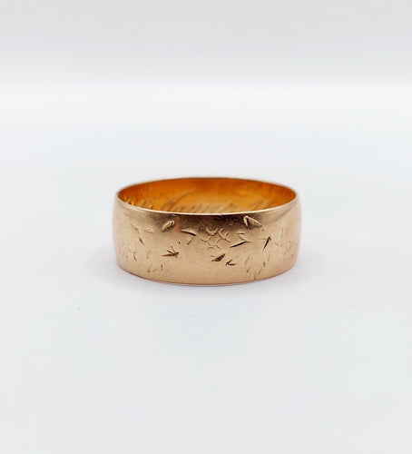 Bague 52 Large bague jonc victorienne or rose 58 Facettes A05312