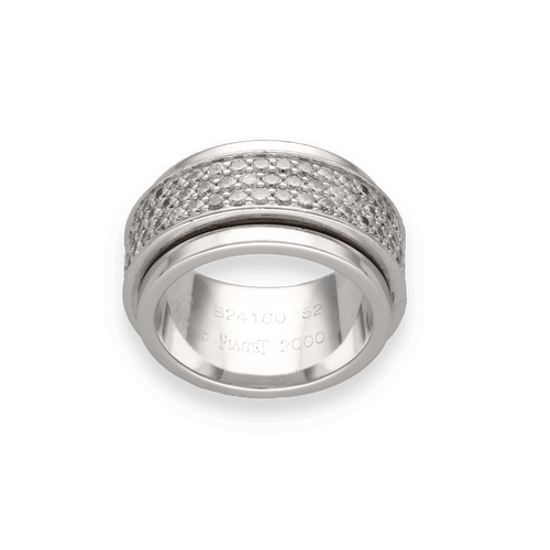 Bague 52 Alliance Piaget Possession en or gris 18k sertie de 120 diamants – Vers 2000 – Taille 52 58 Facettes FB10794